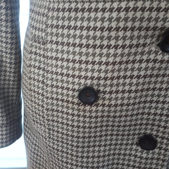 Volcom Lined Houndstooth Double Breasted Coat Sz M - Picture 3 of 8